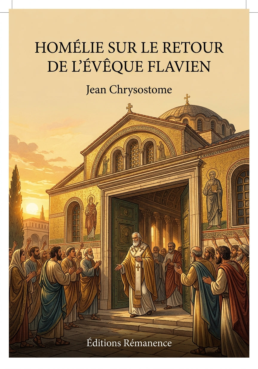 Livre Homélie sur le retour de l’évêque Flavien par Jean Chrysostome - Couverture - Editions Remanence