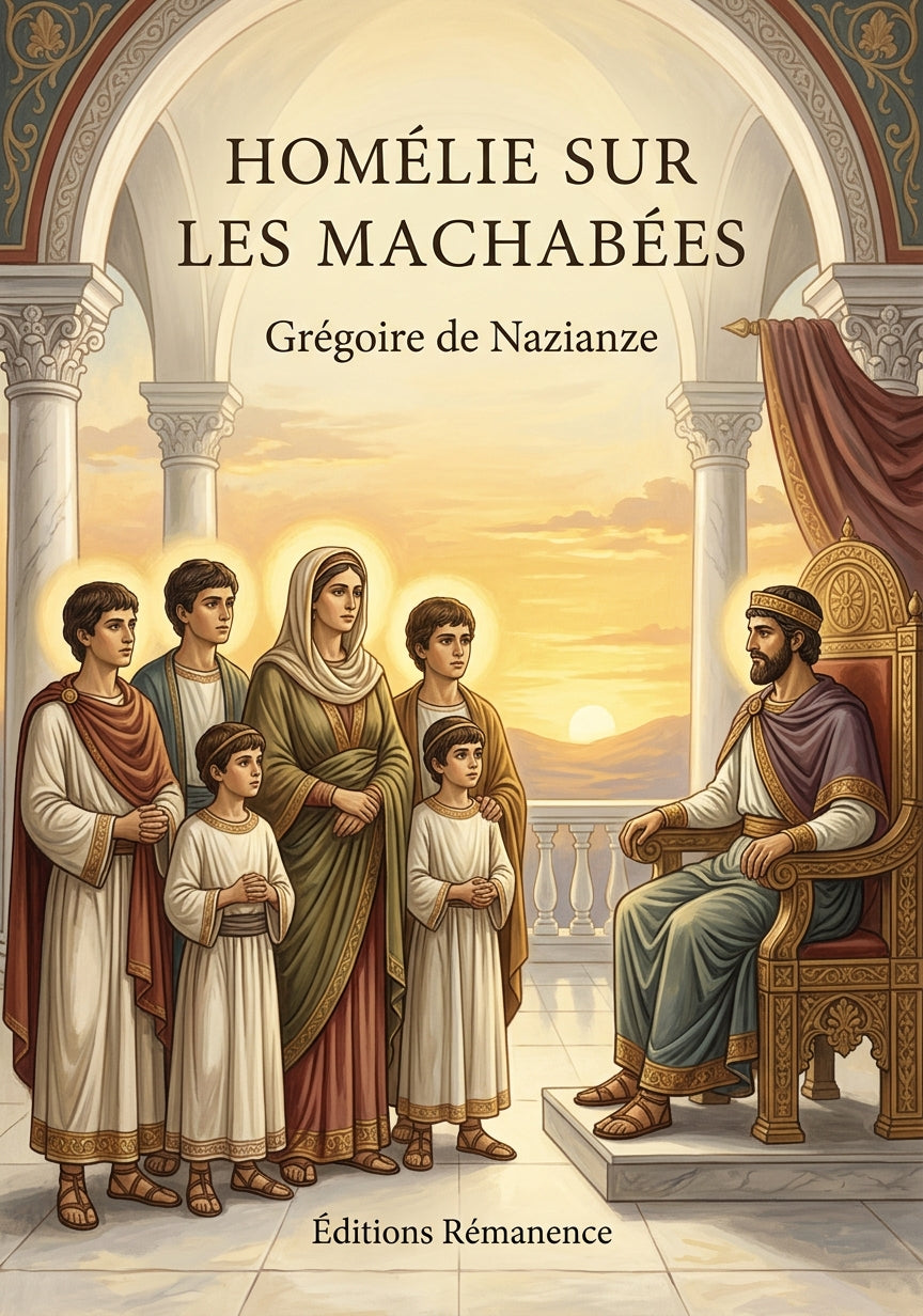 Livre Homélie sur les Machabées par Grégoire de Nazianze - Couverture - Editions Remanence