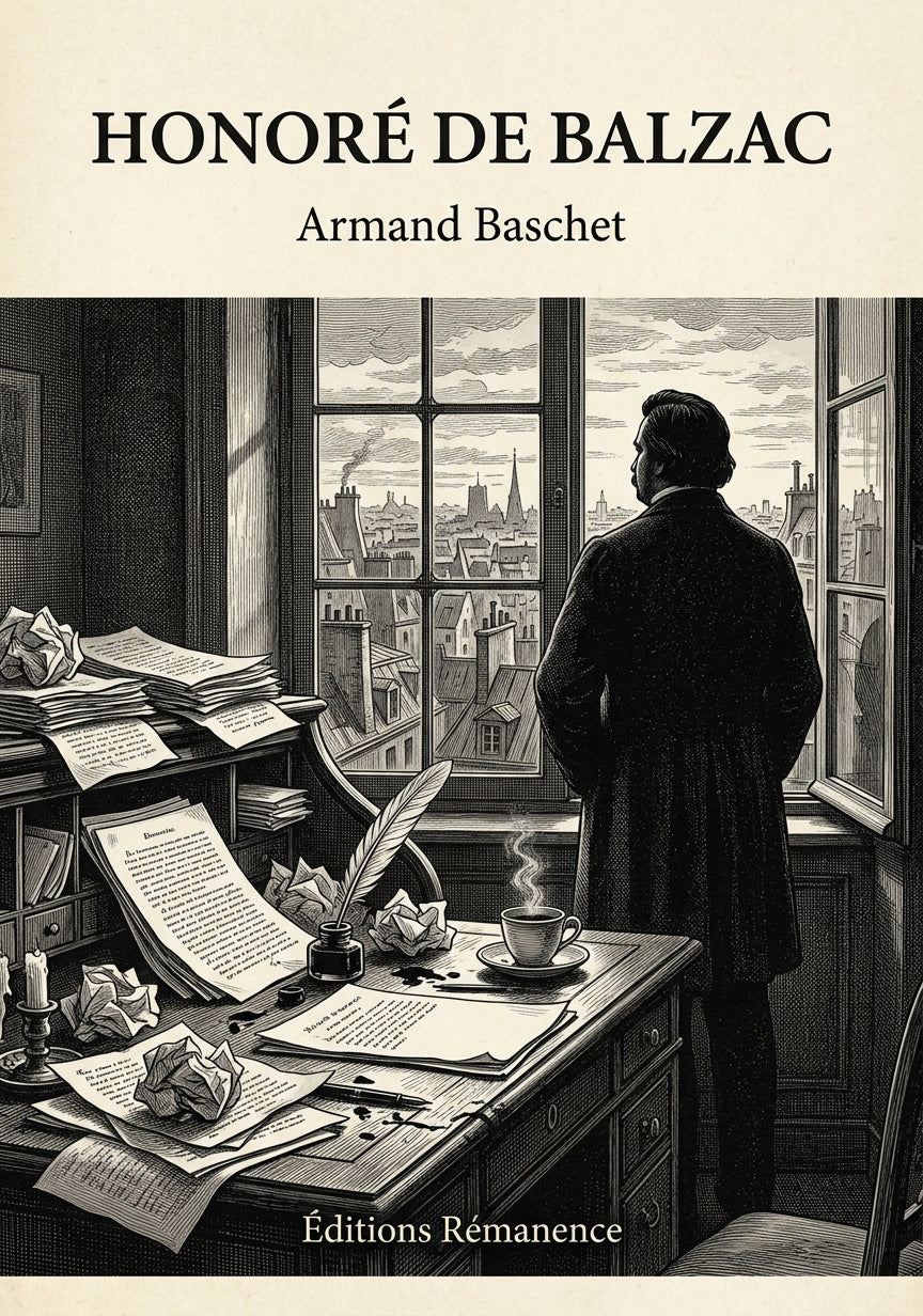 Livre Honoré de Balzac par Armand Baschet - Couverture - Editions Remanence
