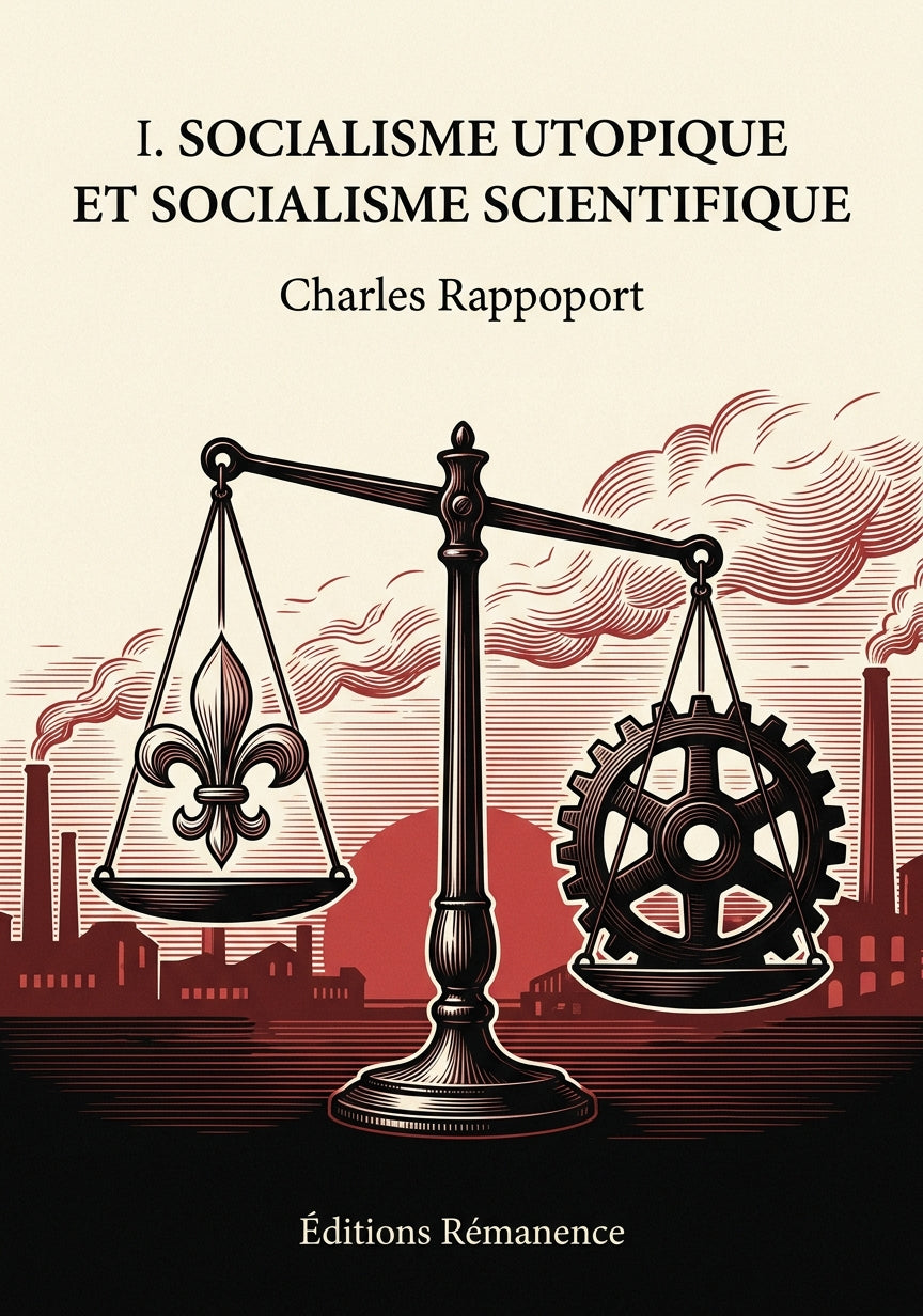 Livre I. Socialisme utopique et socialisme scientifique par Charles Rappoport - Couverture - Editions Remanence