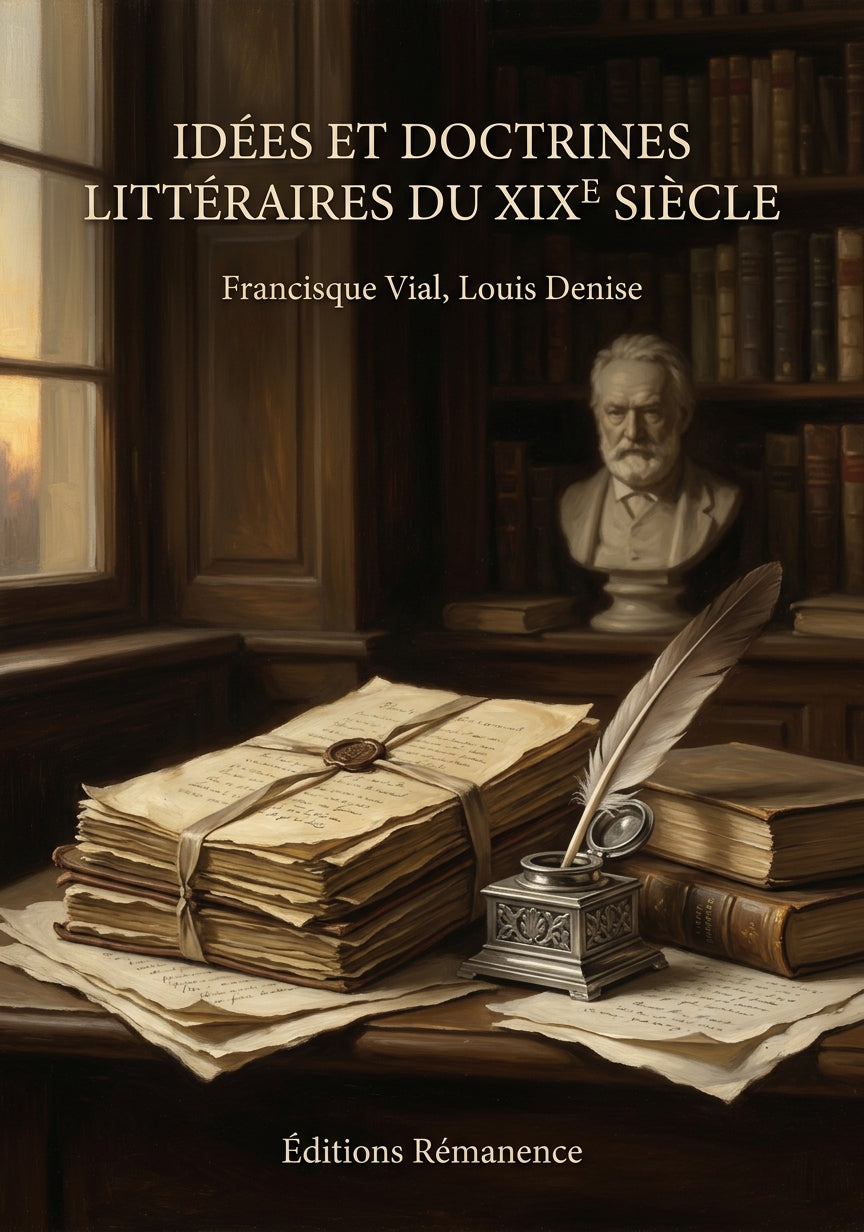 Livre Idées et doctrines littéraires du XIXe siècle par Francisque Vial, Louis Denise - Couverture - Editions Remanence