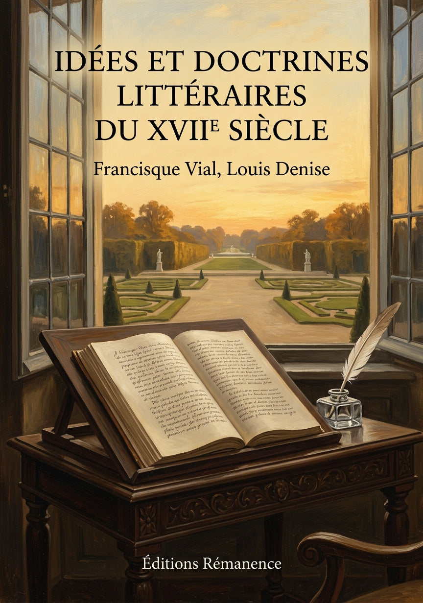 Livre Idées et doctrines littéraires du XVIIe siècle par Francisque Vial, Louis Denise - Couverture - Editions Remanence