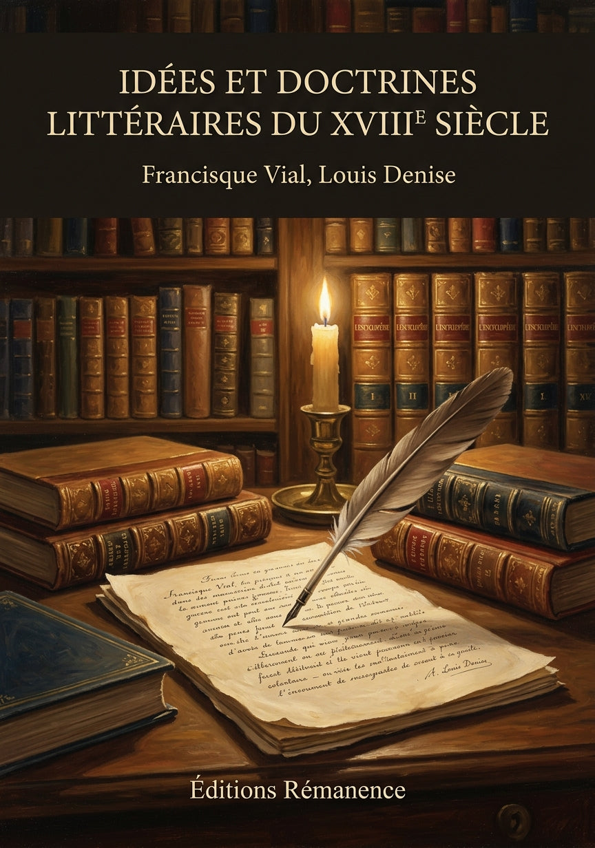 Livre Idées et doctrines littéraires du XVIIIe siècle par Francisque Vial, Louis Denise - Couverture - Editions Remanence