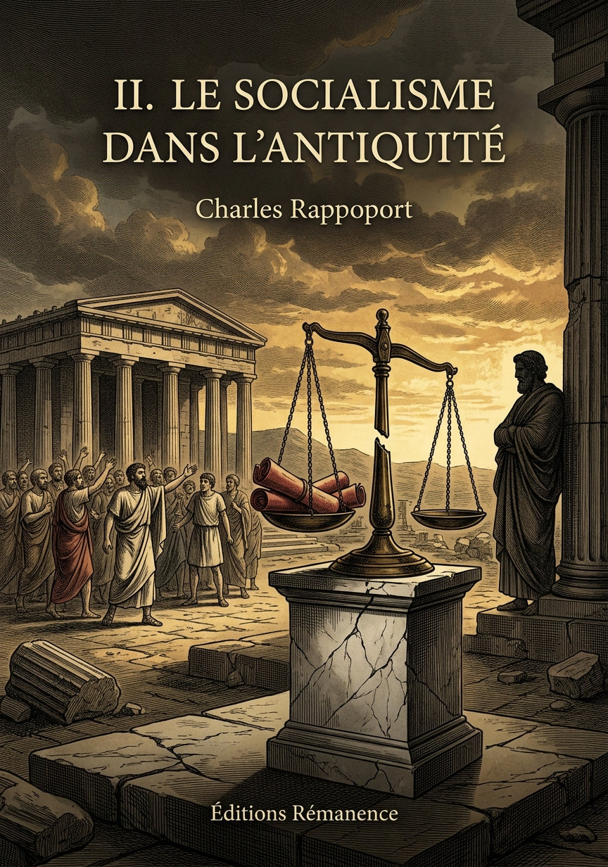 Livre II. Le Socialisme dans l'antiquité par Charles Rappoport - Couverture - Editions Remanence