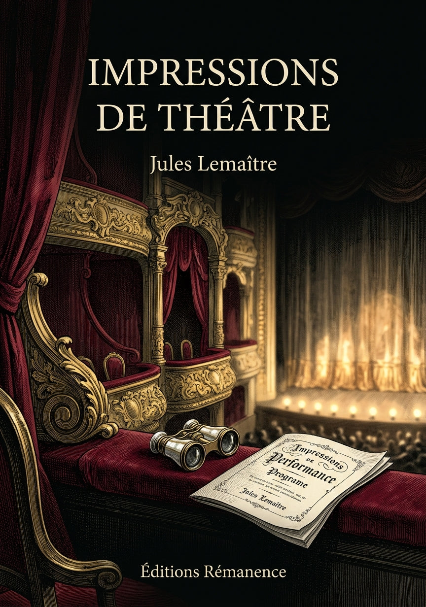 Livre Impressions de théâtre par Jules Lemaître - Couverture - Editions Remanence