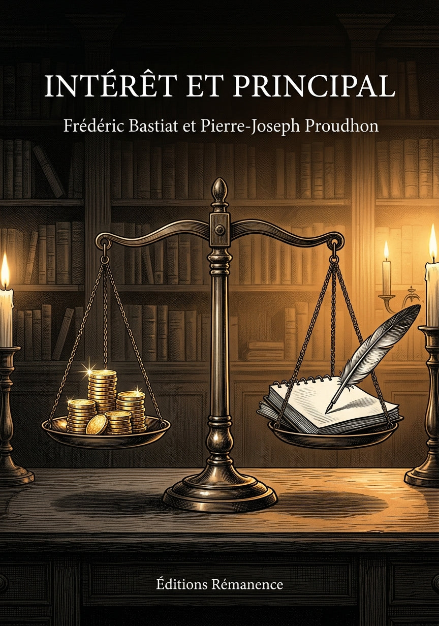 Livre Intérêt et principal par Frédéric Bastiat et Pierre-Joseph Proudhon - Couverture - Editions Remanence
