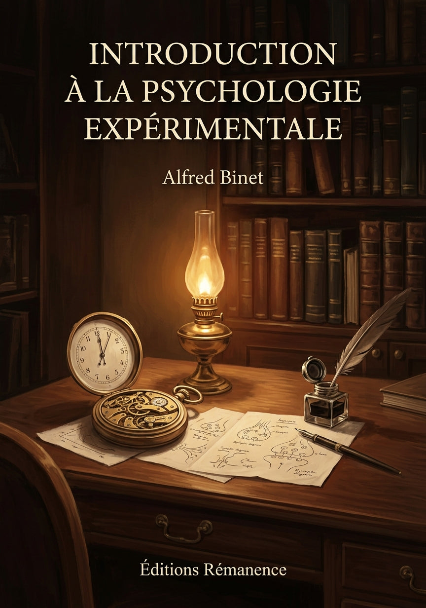 Livre Introduction à la psychologie expérimentale par Alfred Binet - Couverture - Editions Remanence