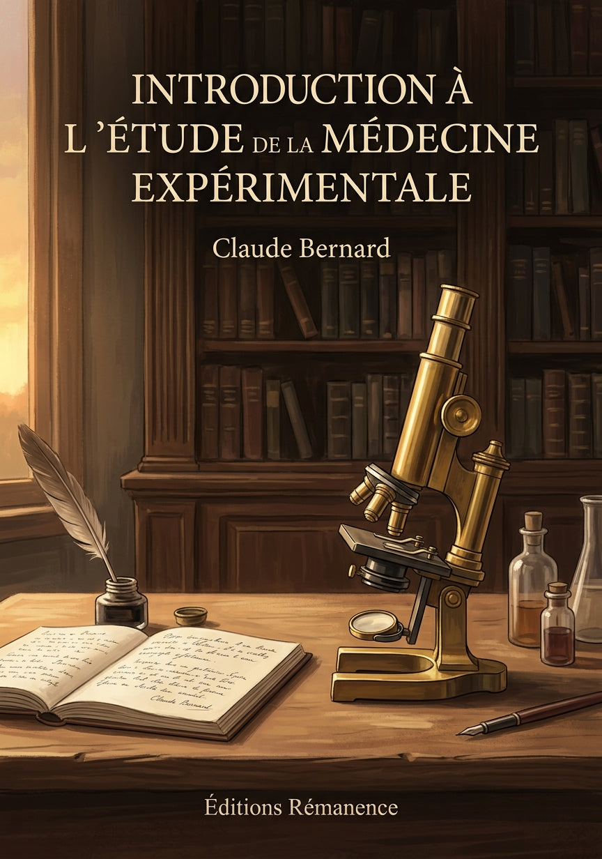 Livre Introduction à l’étude de la médecine expérimentale par Claude Bernard - Couverture - Editions Remanence