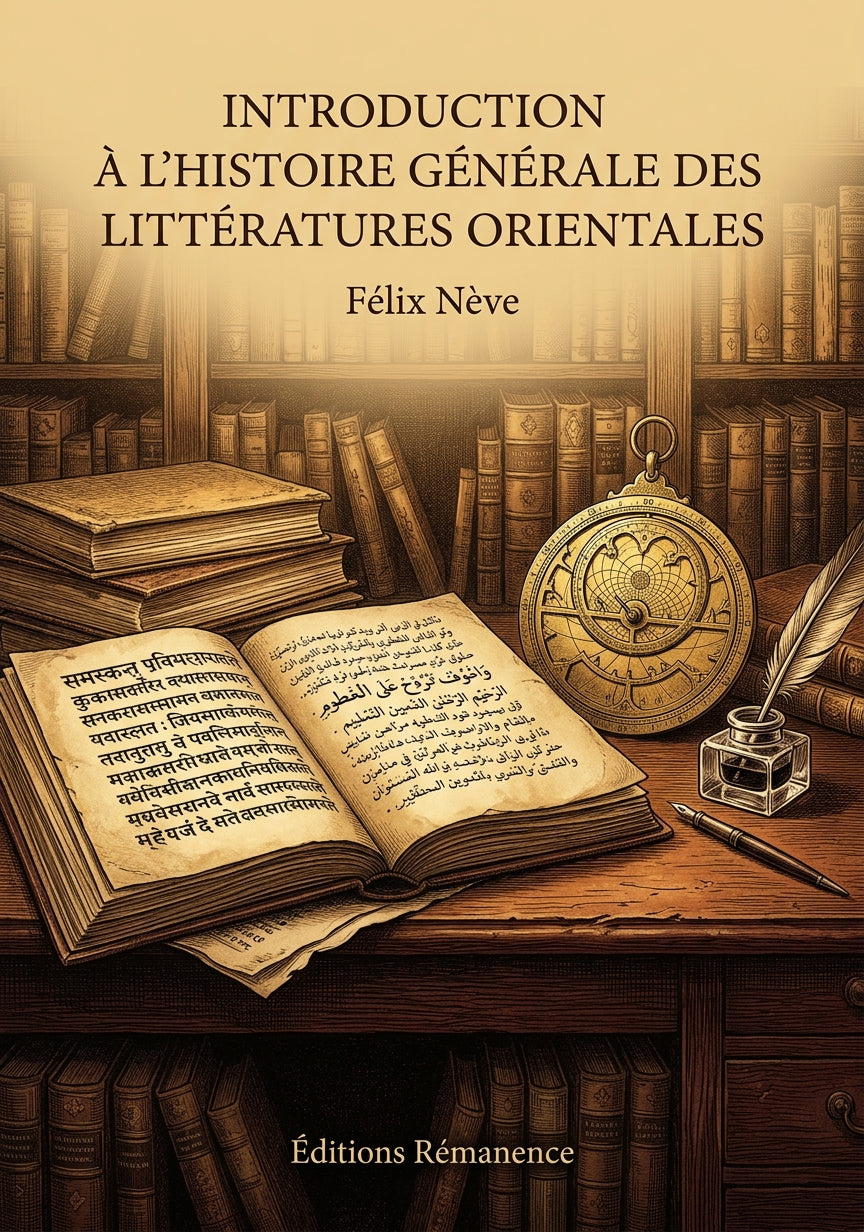 Livre Introduction à l’histoire générale des littératures orientales par Félix Nève - Couverture - Editions Remanence