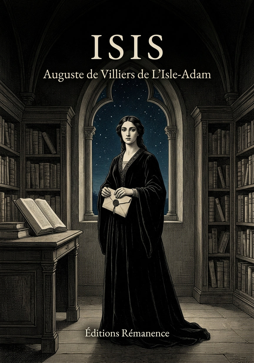 Livre Isis par Auguste de Villiers de L’Isle-Adam - Couverture - Editions Remanence