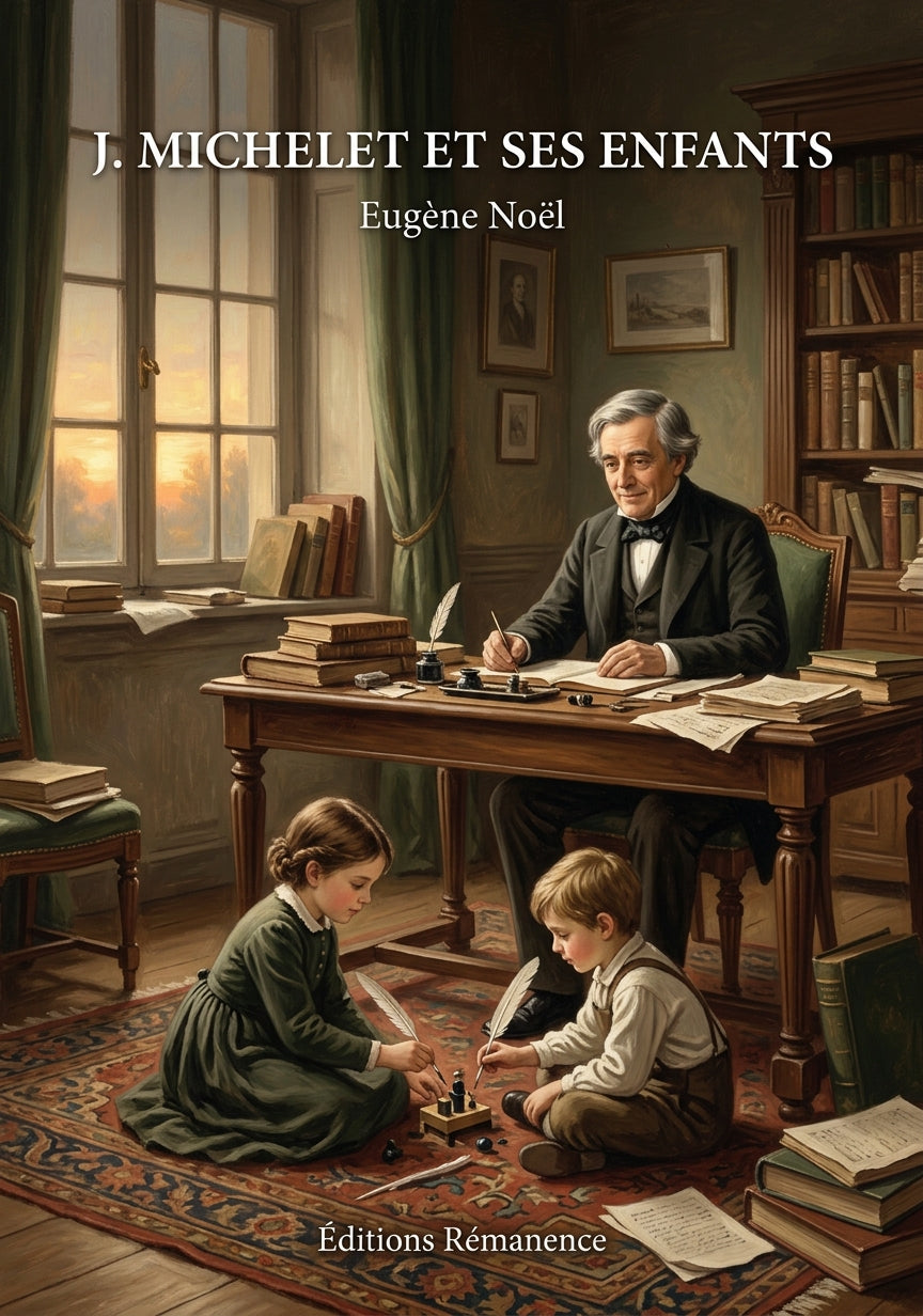 Livre J. Michelet et ses enfants par Eugène Noël - Couverture - Editions Remanence
