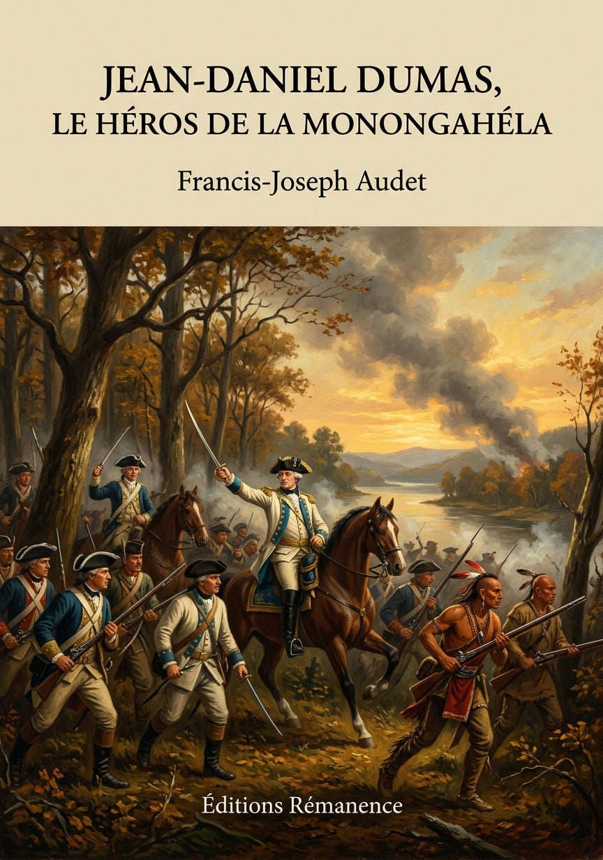 Livre Jean-Daniel Dumas, le héros de la Monongahéla par Francis-Joseph Audet - Couverture - Editions Remanence