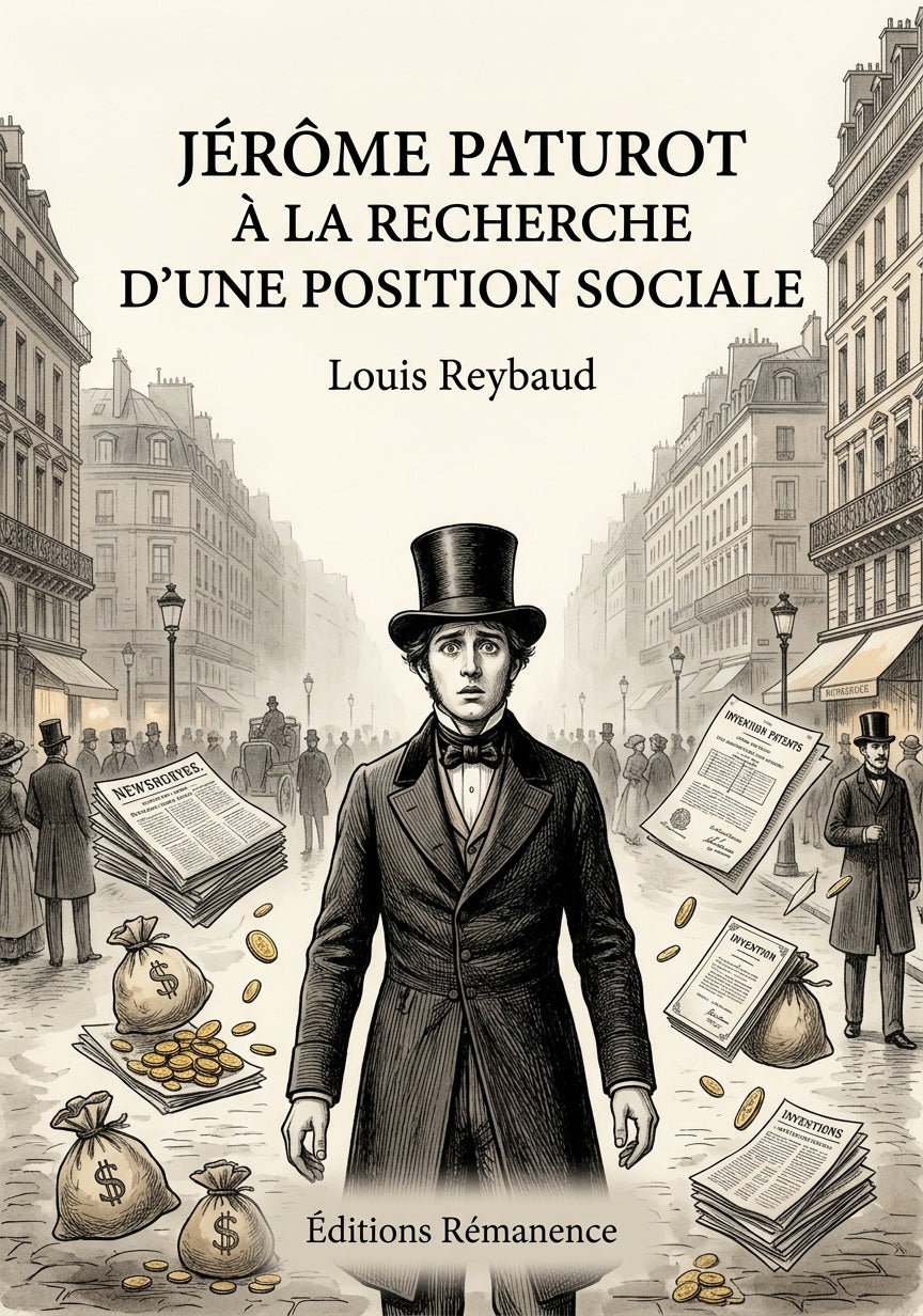 Livre Jérôme Paturot à la recherche d’une position sociale par Louis Reybaud - Couverture - Editions Remanence
