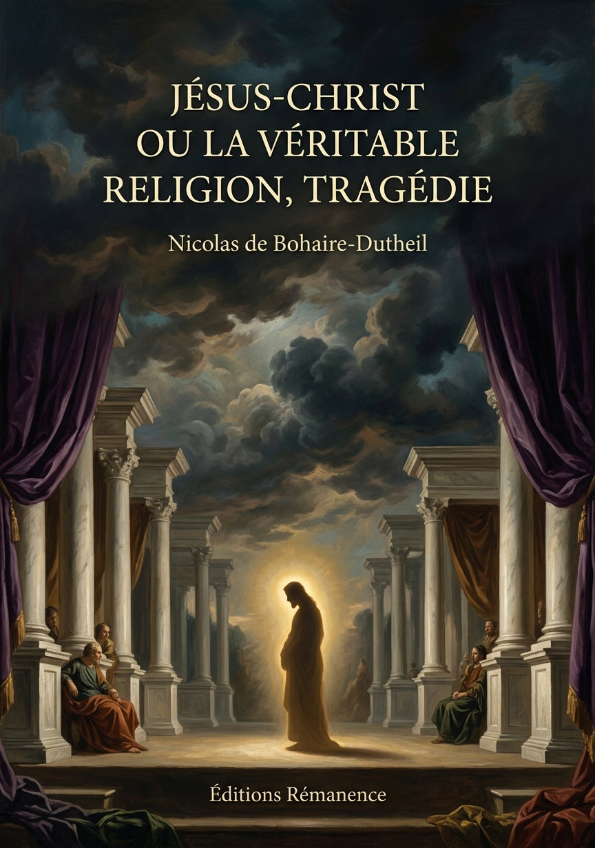 Livre Jésus-Christ ou La véritable religion, tragédie par Nicolas de Bohaire-Dutheil - Couverture - Editions Remanence