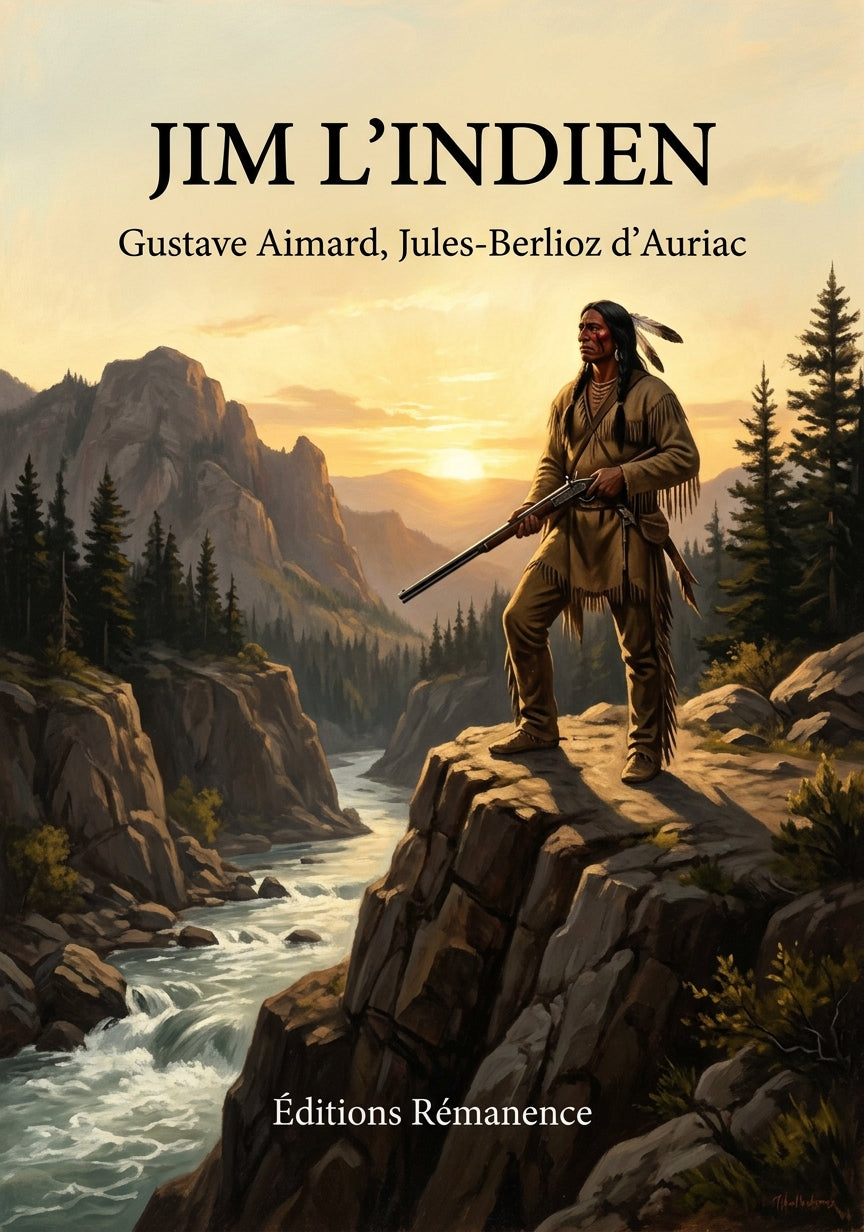 Livre Jim l’Indien par Gustave Aimard, Jules-Berlioz d’Auriac - Couverture - Editions Remanence