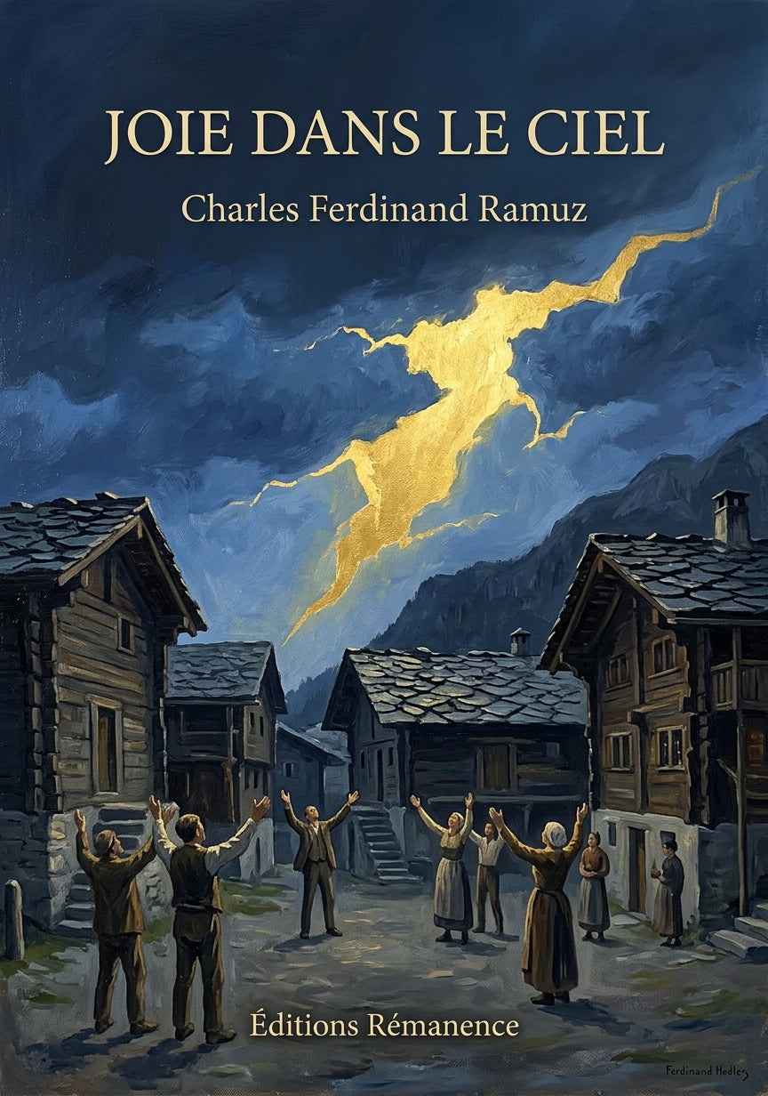 Livre Joie dans le ciel par Charles Ferdinand Ramuz - Couverture - Editions Remanence