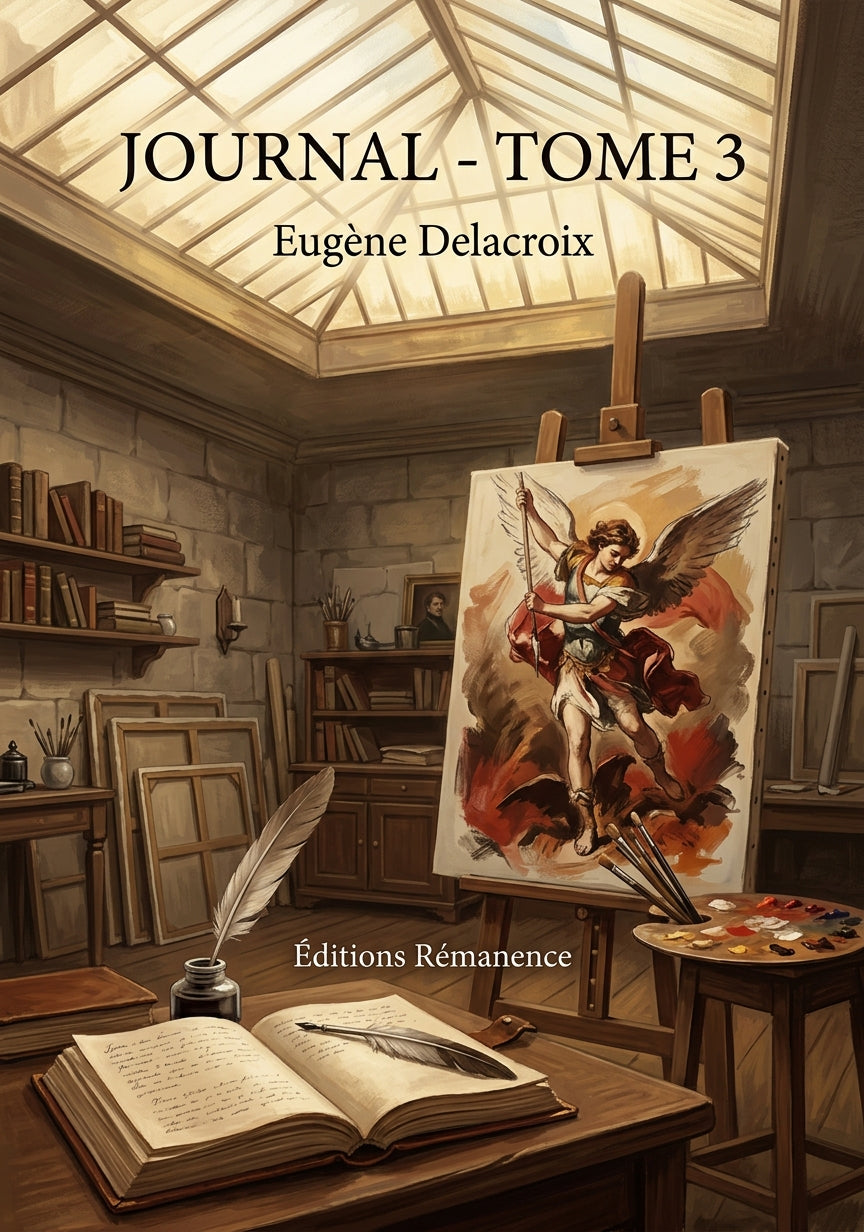 Livre Journal - Tome 3 par Eugène Delacroix - Couverture - Editions Remanence