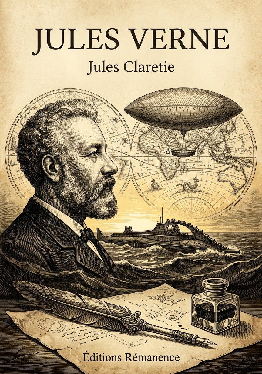 Livre Jules Verne par Jules Claretie - Couverture - Editions Remanence