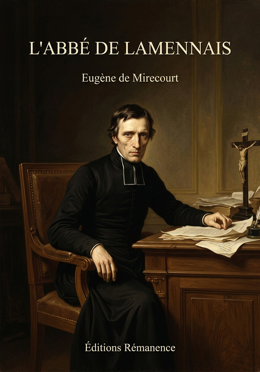 Livre L'abbé de Lamennais par Eugène de Mirecourt - Couverture - Editions Remanence