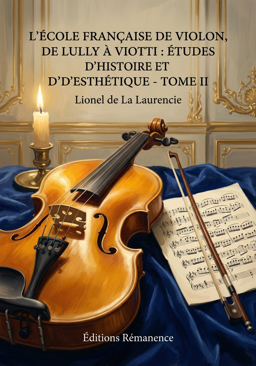 Livre L'École française de violon, de Lully à Viotti : études d'histoire et d'esthétique - Tome II par Lionel de La Laurencie - Couverture - Editions Remanence