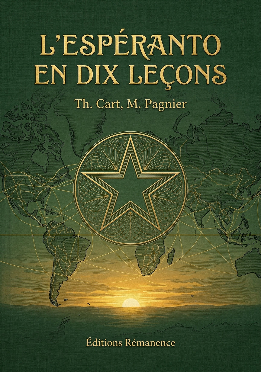 Livre L'Espéranto en dix leçons par Th. Cart, M. Pagnier - Couverture - Editions Remanence