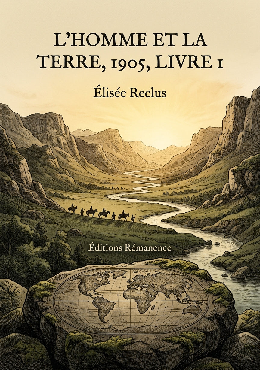 Livre L'Homme et la Terre, 1905, livre 1 par Élisée Reclus - Couverture - Editions Remanence