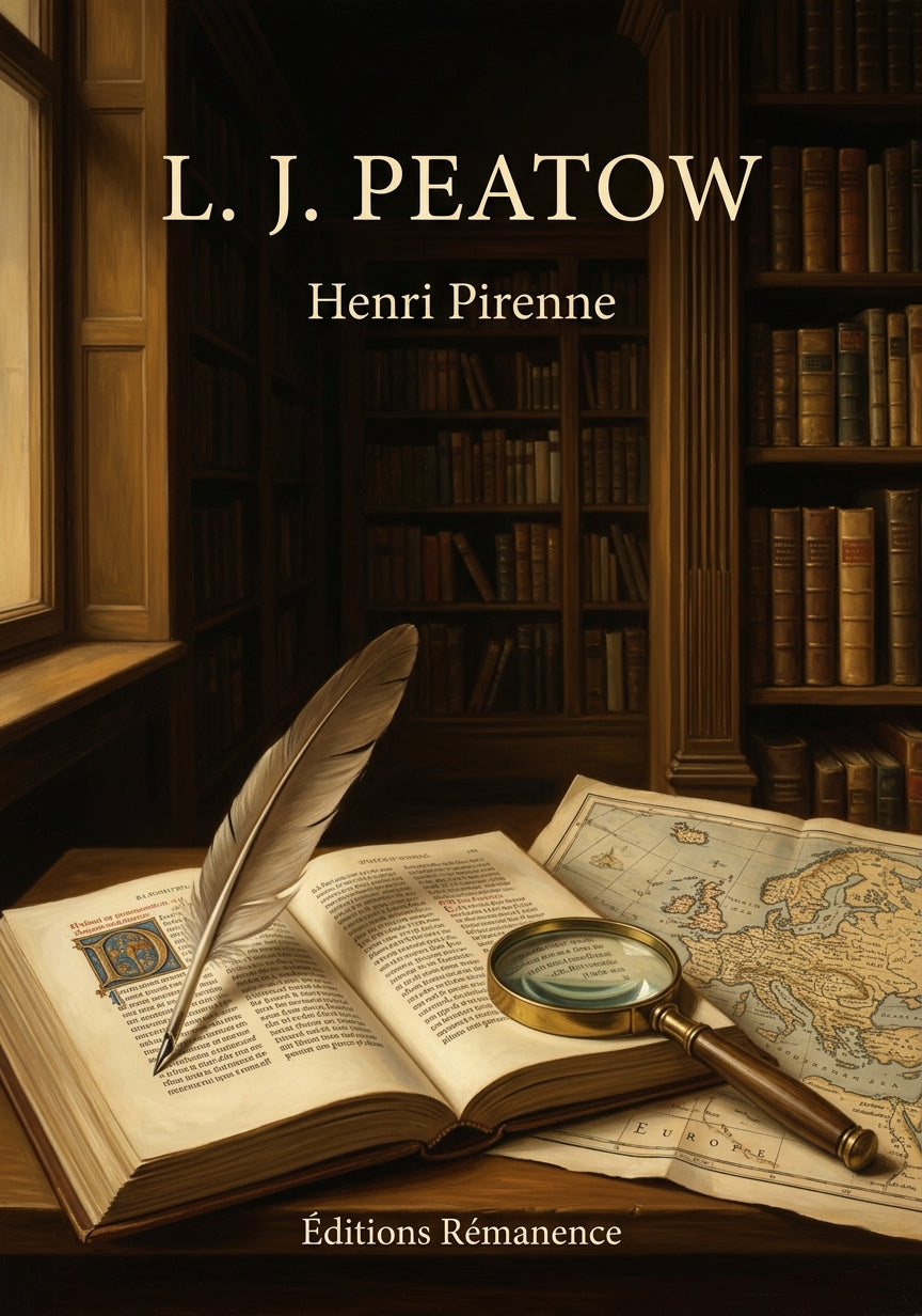 Livre L. J. Peatow par Henri Pirenne - Couverture - Editions Remanence