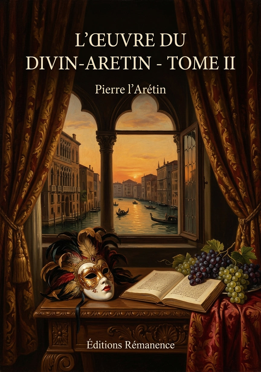 Livre L'œuvre du Divin-Aretin - Tome II par Pierre l’Arétin - Couverture - Editions Remanence