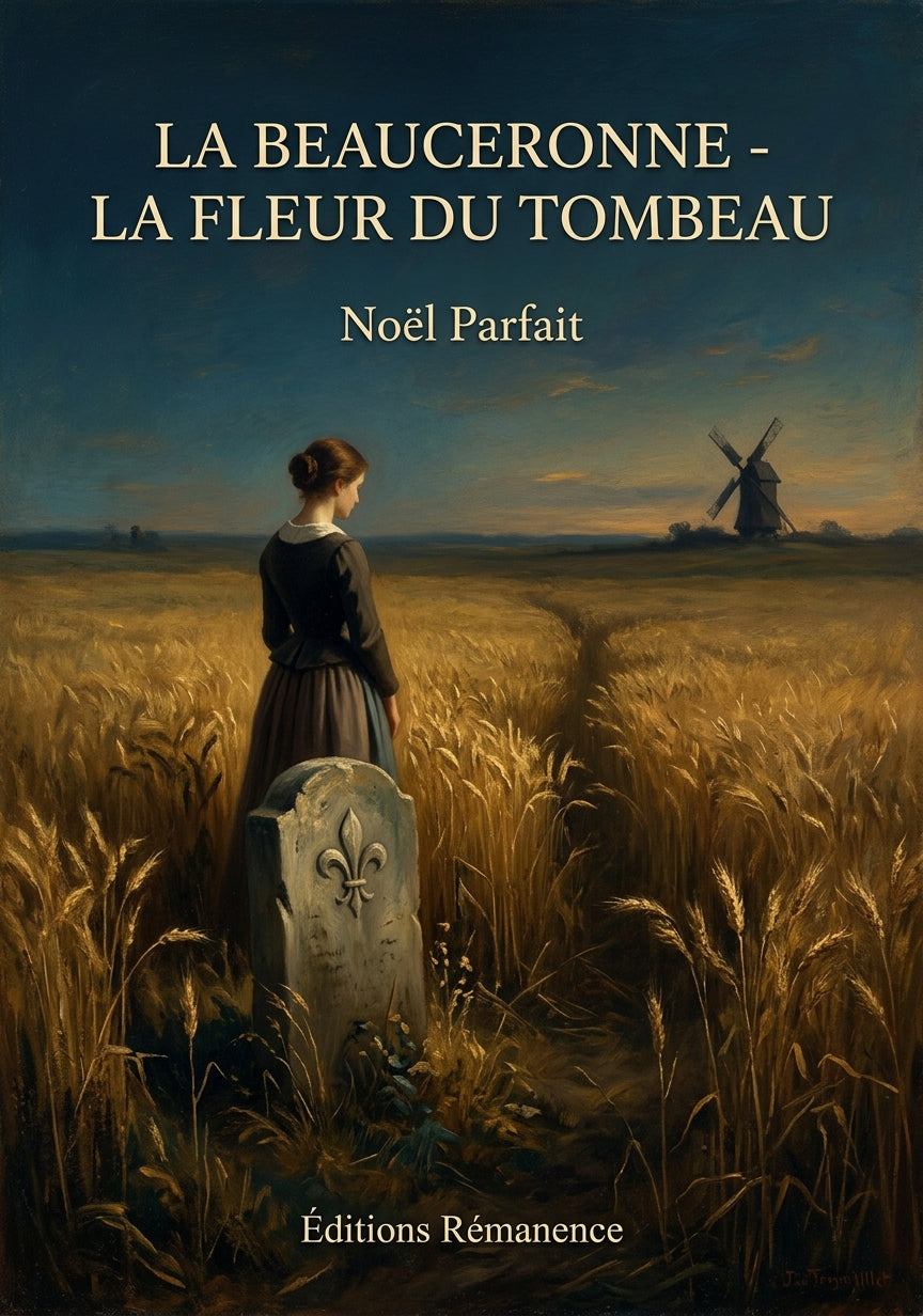 Livre La Beauceronne - La Fleur du tombeau par Noël Parfait - Couverture - Editions Remanence