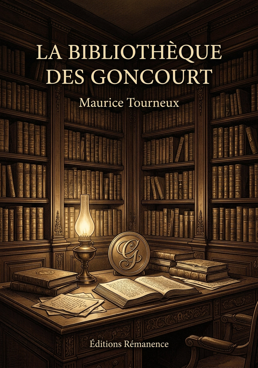 Livre La Bibliothèque des Goncourt par Maurice Tourneux - Couverture - Editions Remanence