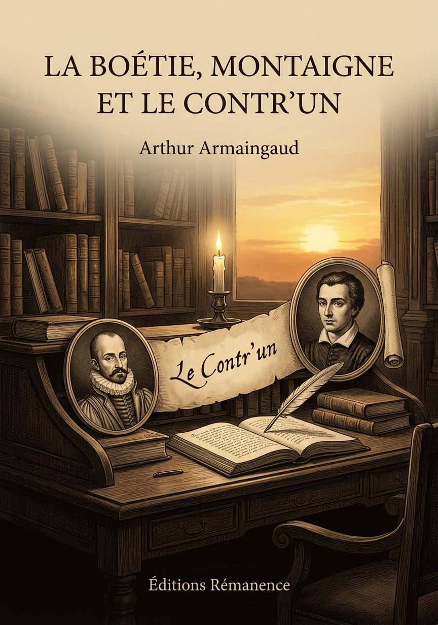 Livre La Boétie, Montaigne et le Contr’un par Arthur Armaingaud - Couverture - Editions Remanence