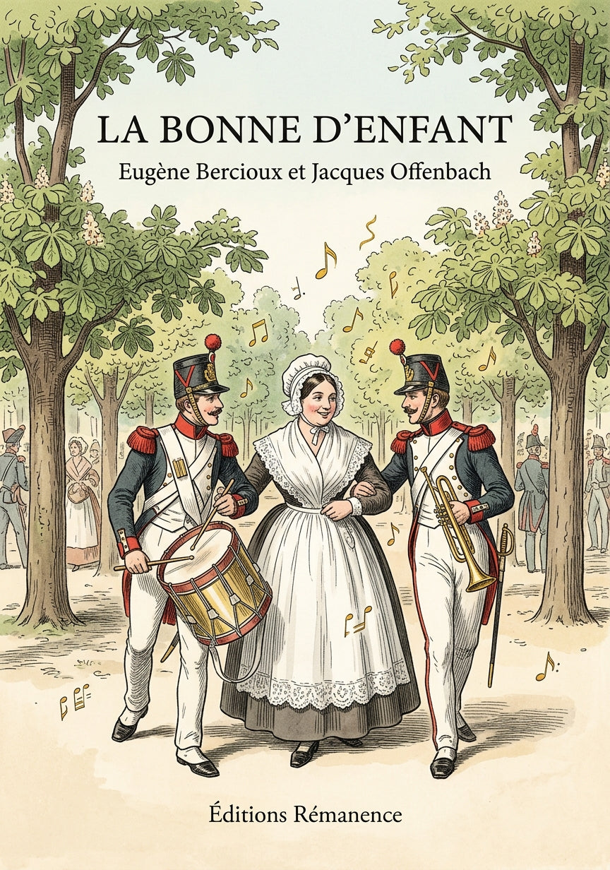 Livre La Bonne d’enfant par Eugène Bercioux et Jacques Offenbach - Couverture - Editions Remanence