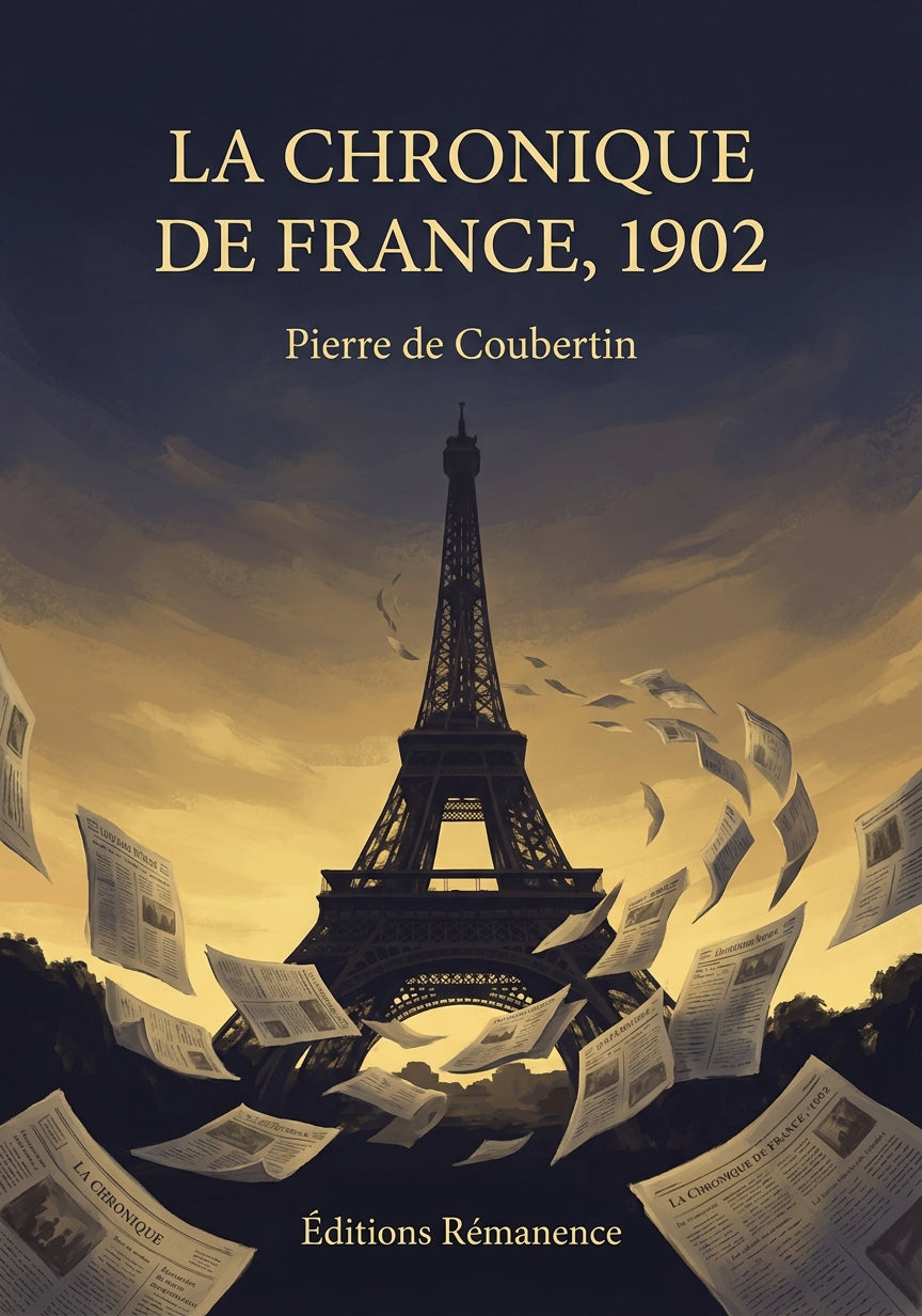 Livre La Chronique de France, 1902 par Pierre de Coubertin - Couverture - Editions Remanence