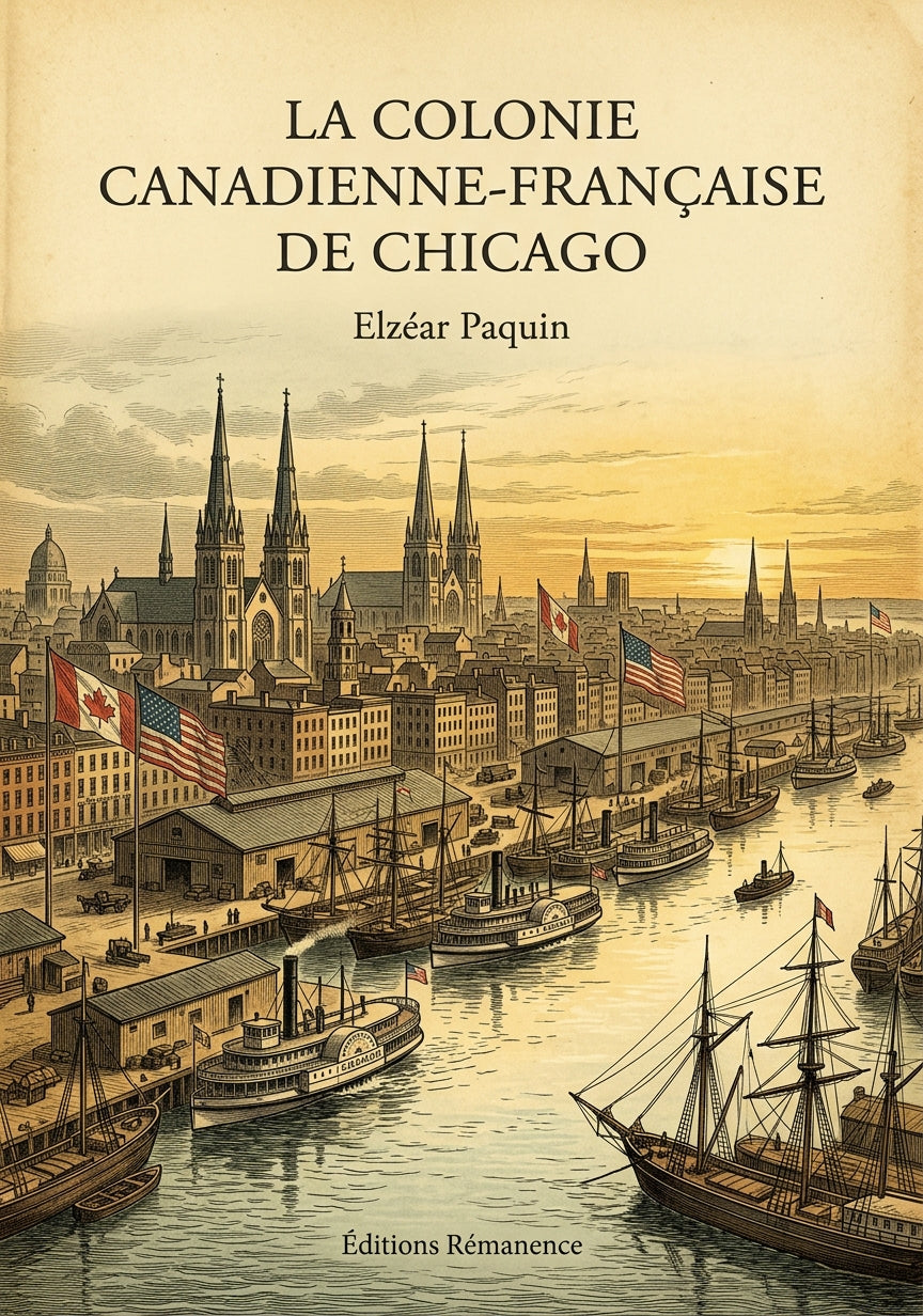 Livre La colonie Canadienne-Française de Chicago par Elzéar Paquin - Couverture - Editions Remanence