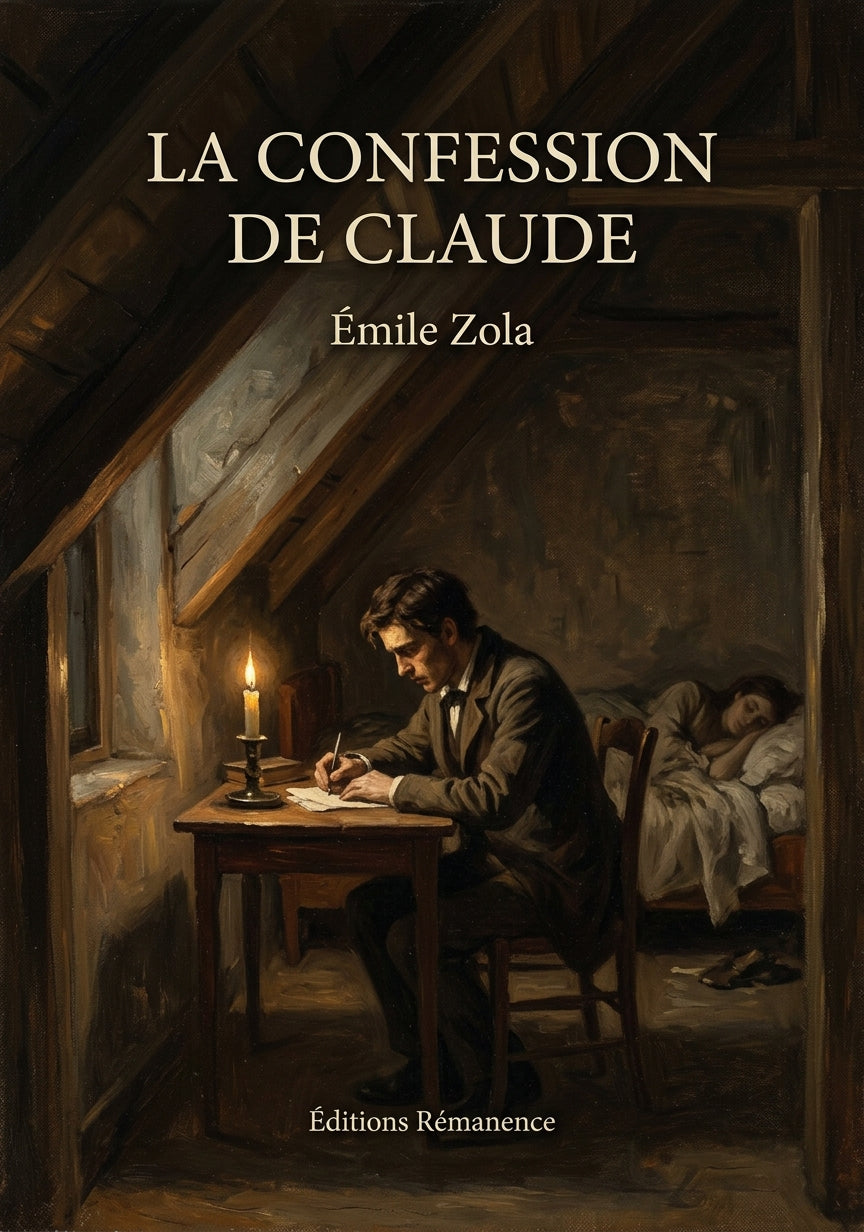 Livre La Confession de Claude par Émile Zola - Couverture - Editions Remanence
