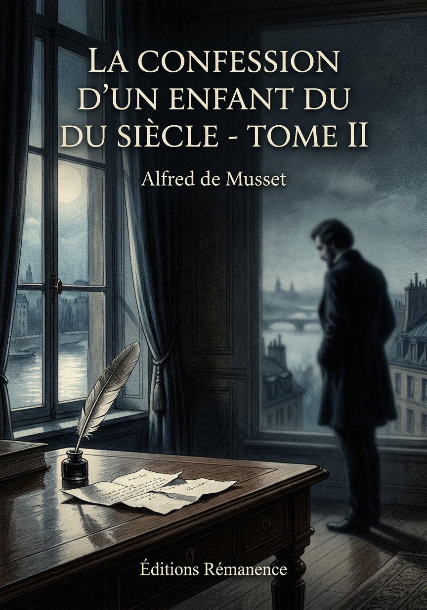 Livre La Confession d’un enfant du siècle - Tome II par Alfred de Musset - Couverture - Editions Remanence