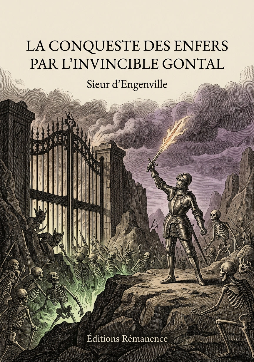 Livre La conqueste des enfers par l’invincible Gontal par Sieur d'Engenville - Couverture - Editions Remanence