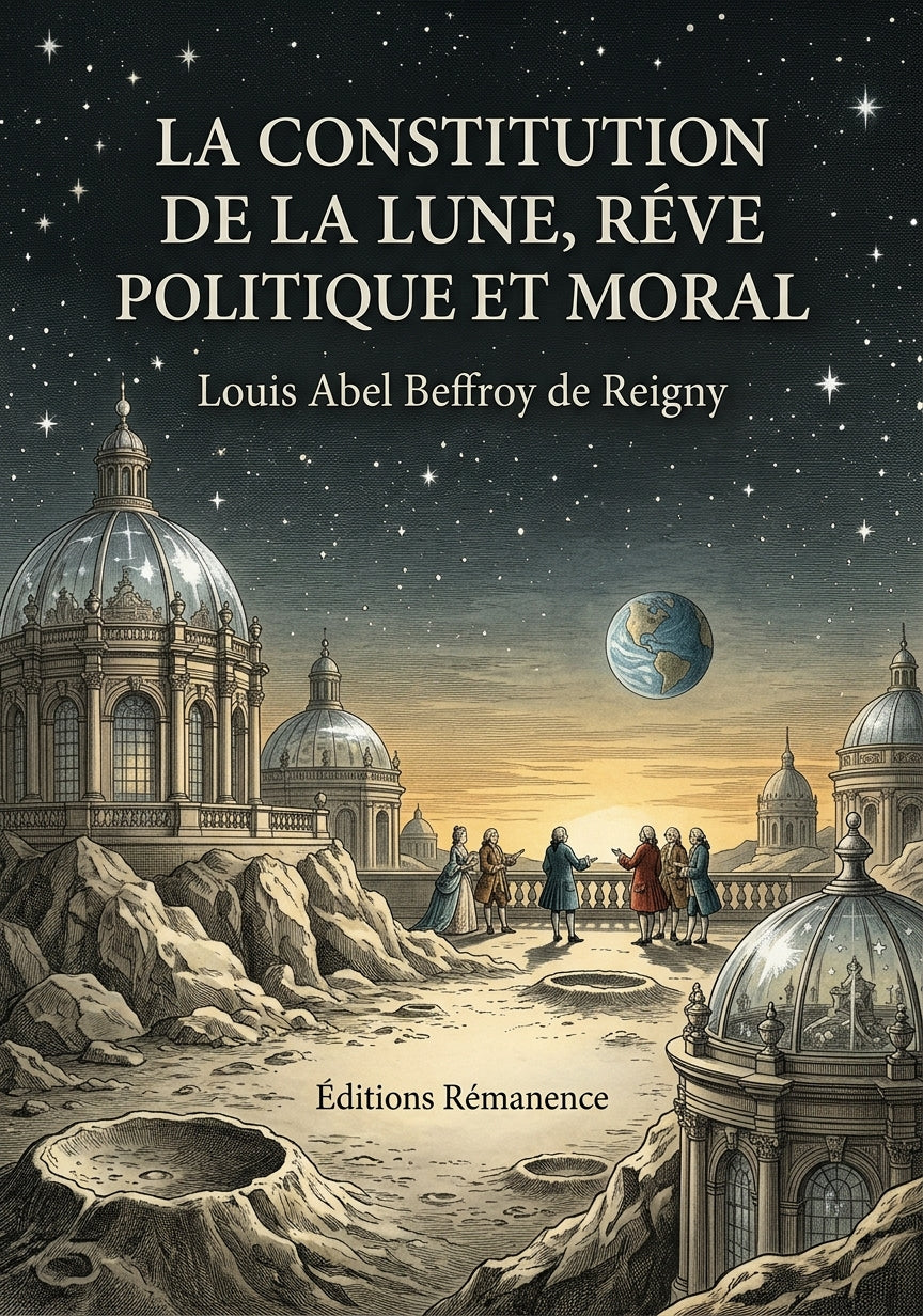 Livre La constitution de la lune, réve politique et moral par Louis Abel Beffroy de Reigny - Couverture - Editions Remanence