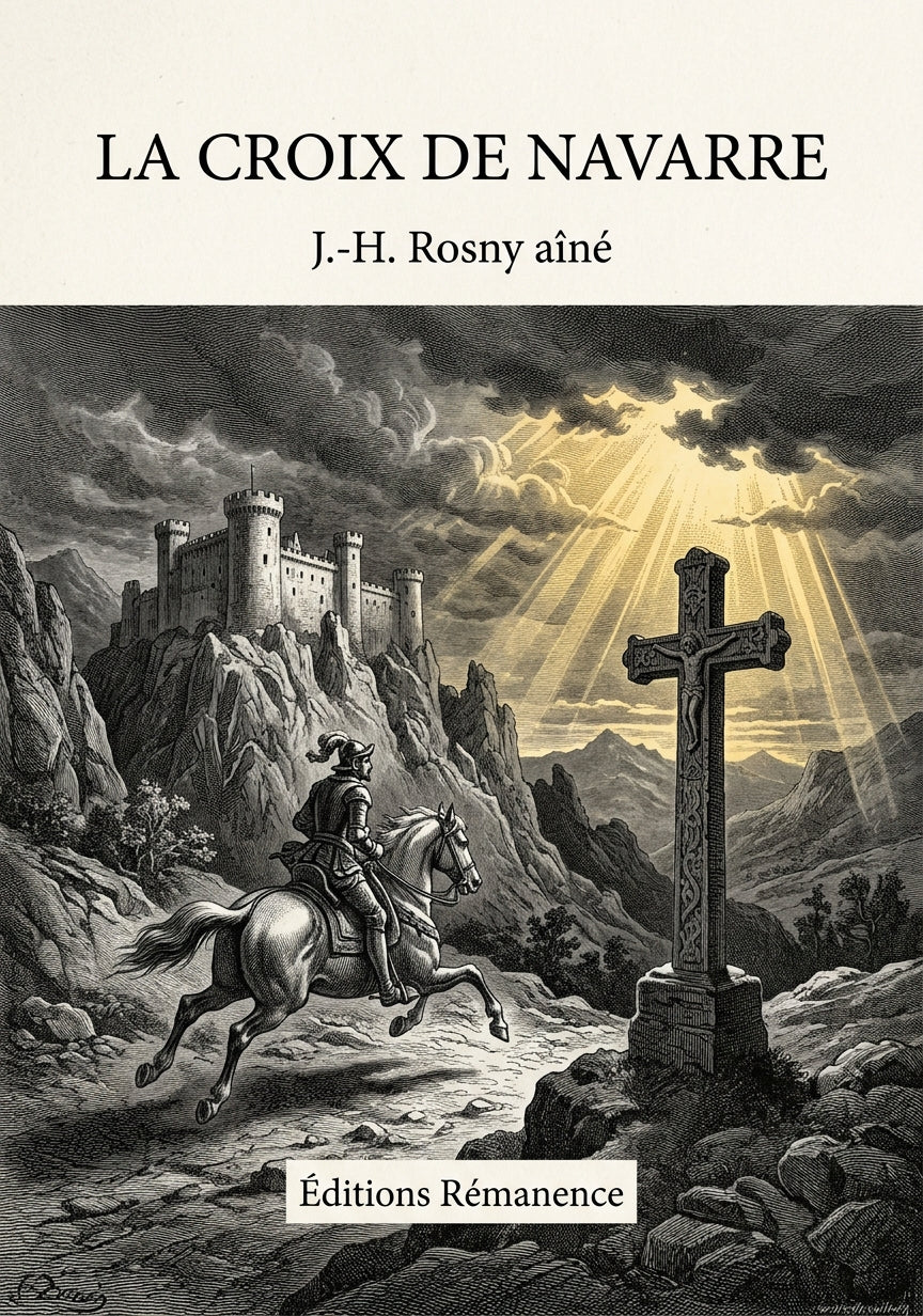 Livre La Croix de Navarre par J.-H. Rosny aîné - Couverture - Editions Remanence