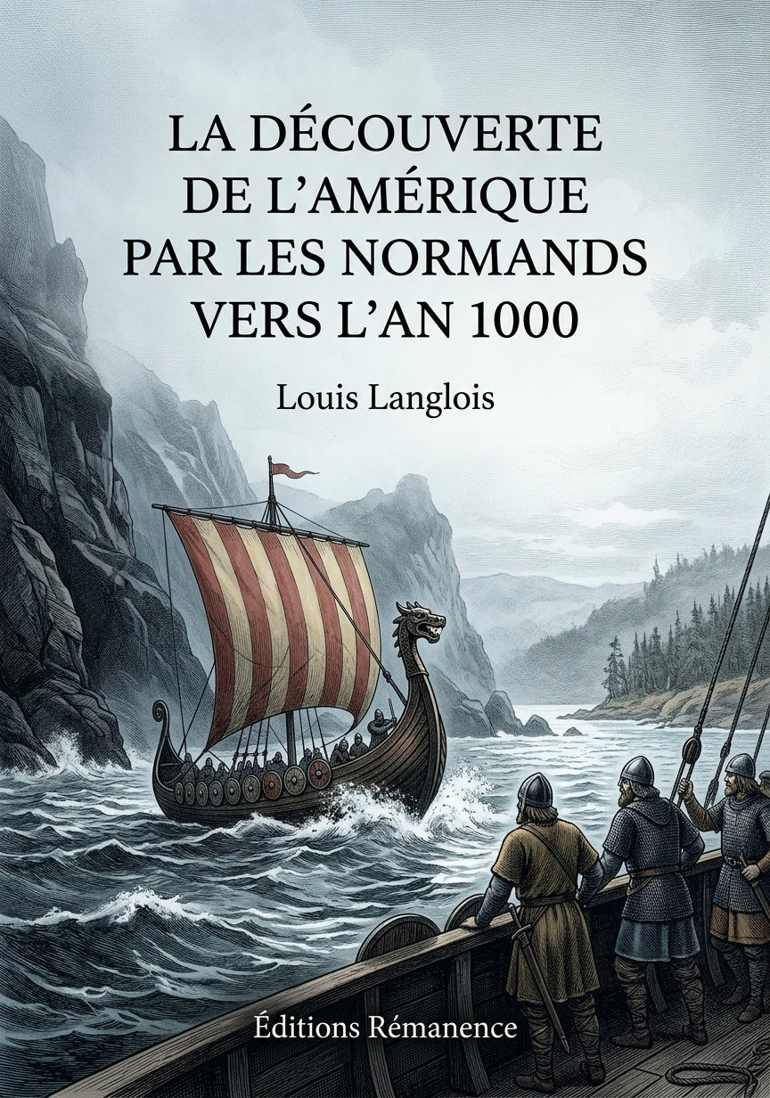 Livre La Découverte de l’Amérique par les Normands vers l’an 1000 par Louis Langlois - Couverture - Editions Remanence