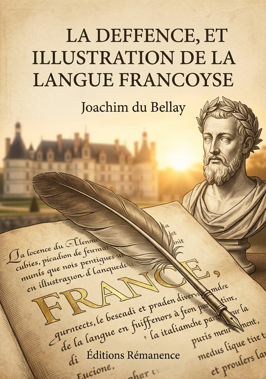 Livre La Deffence, et illustration de la langue francoyse par Joachim du Bellay - Couverture - Editions Remanence