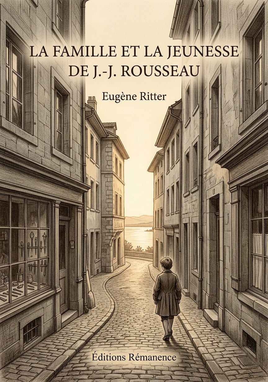Livre La Famille et la Jeunesse de J.-J. Rousseau par Eugène Ritter - Couverture - Editions Remanence
