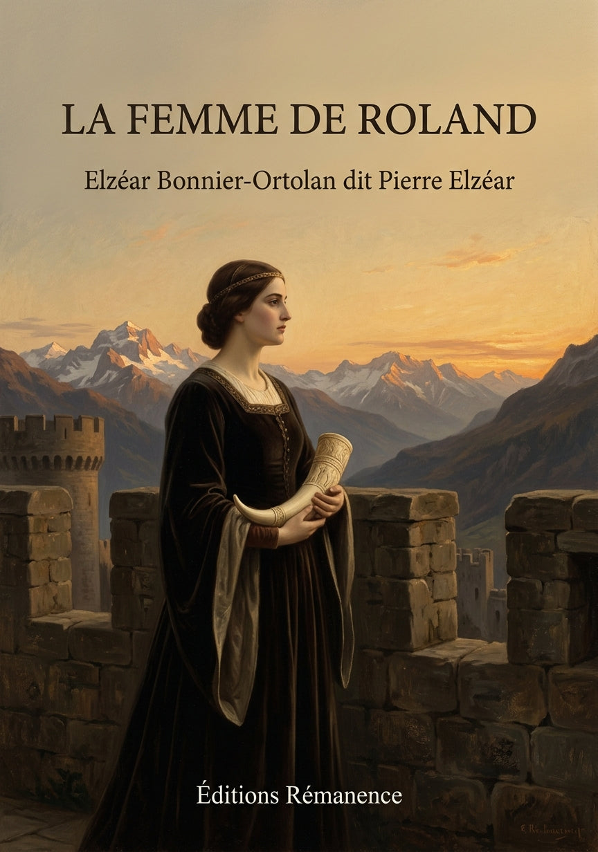 Livre La Femme de Roland par Elzéar Bonnier-Ortolan dit Pierre Elzéar - Couverture - Editions Remanence