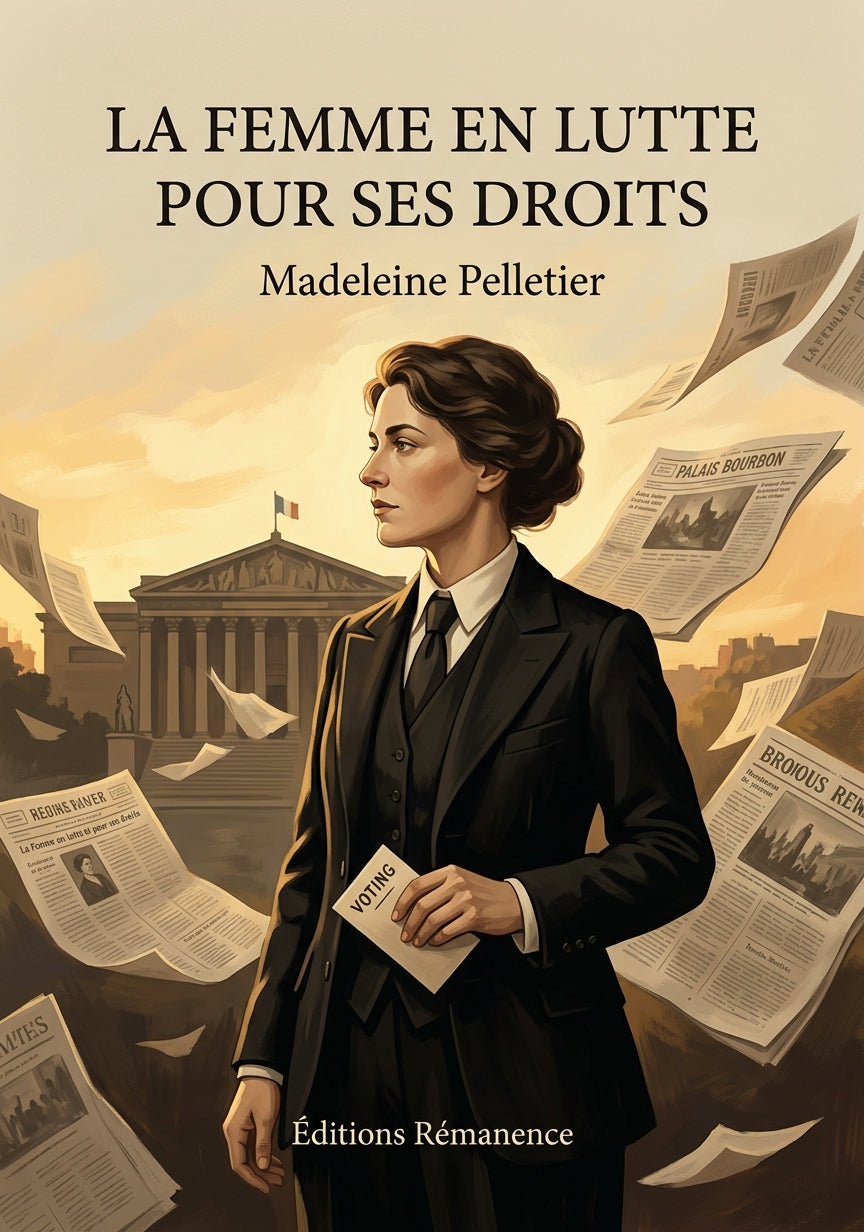 Livre La Femme en lutte pour ses droits par Madeleine Pelletier - Couverture - Editions Remanence