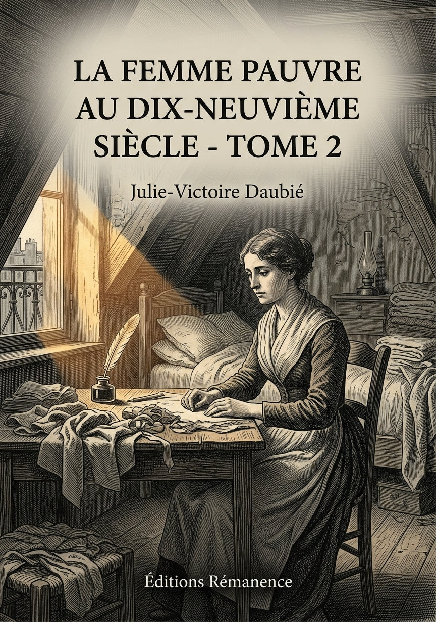 Livre La Femme pauvre au dix-neuvième siècle - Tome 2 par Julie-Victoire Daubié - Couverture - Editions Remanence