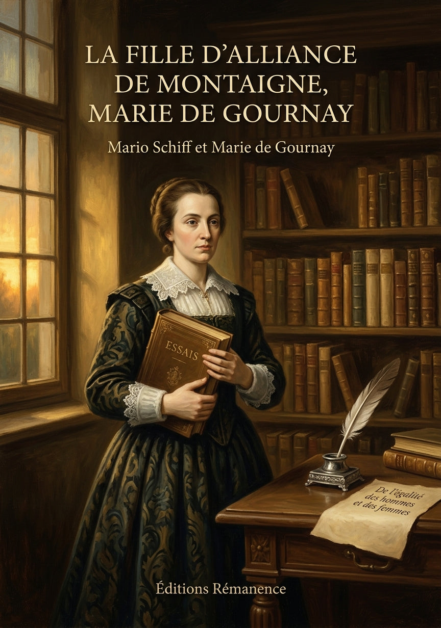 Livre La Fille d’alliance de Montaigne, Marie de Gournay par Mario Schiff et Marie de Gournay - Couverture - Editions Remanence