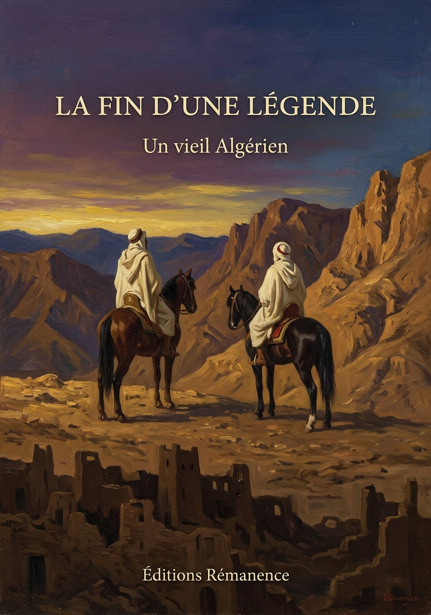 Livre La Fin d'une légende par Un vieil Algérien - Couverture - Editions Remanence