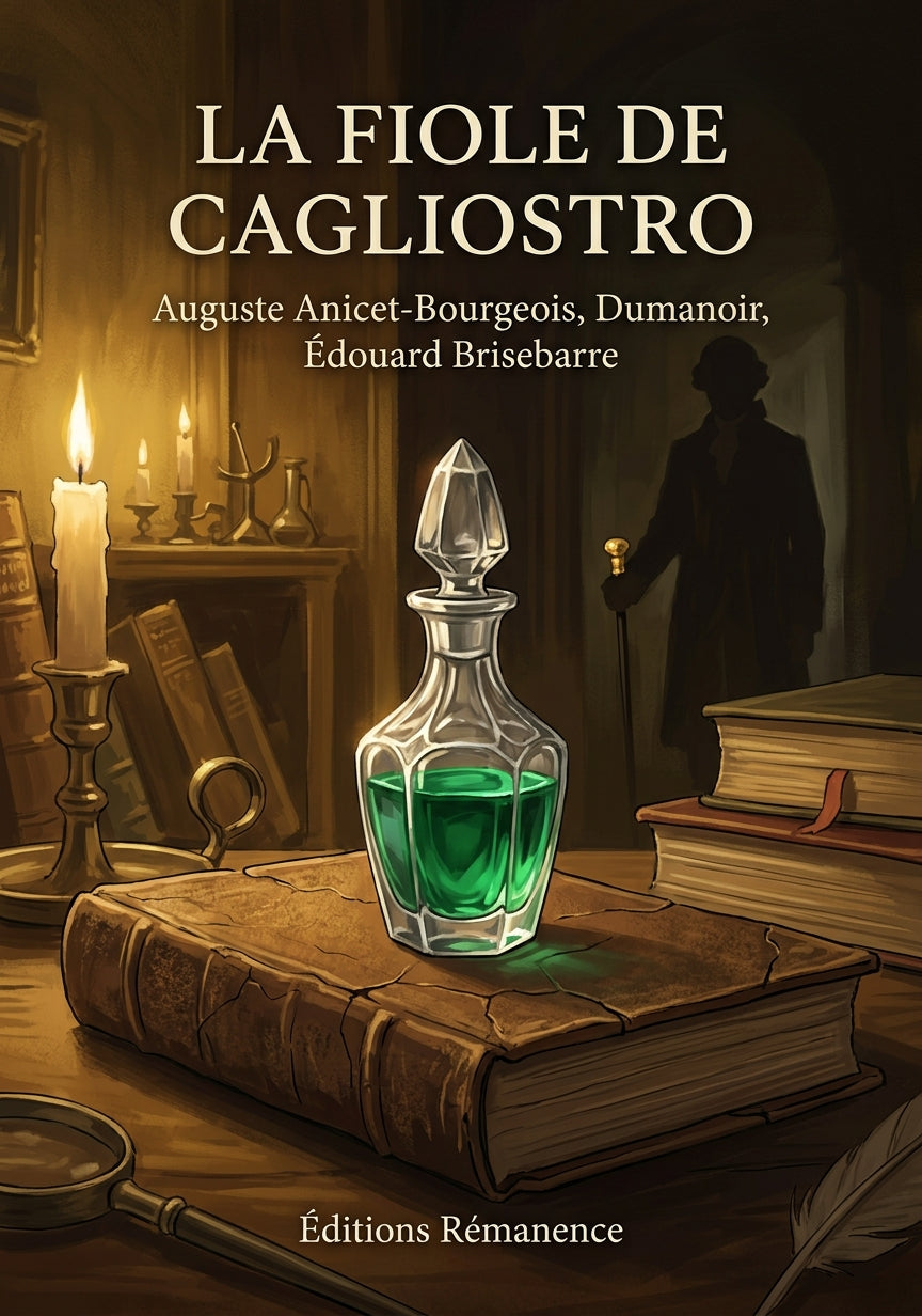 Livre La Fiole de Cagliostro par Auguste Anicet-Bourgeois, Dumanoir, Édouard Brisebarre - Couverture - Editions Remanence