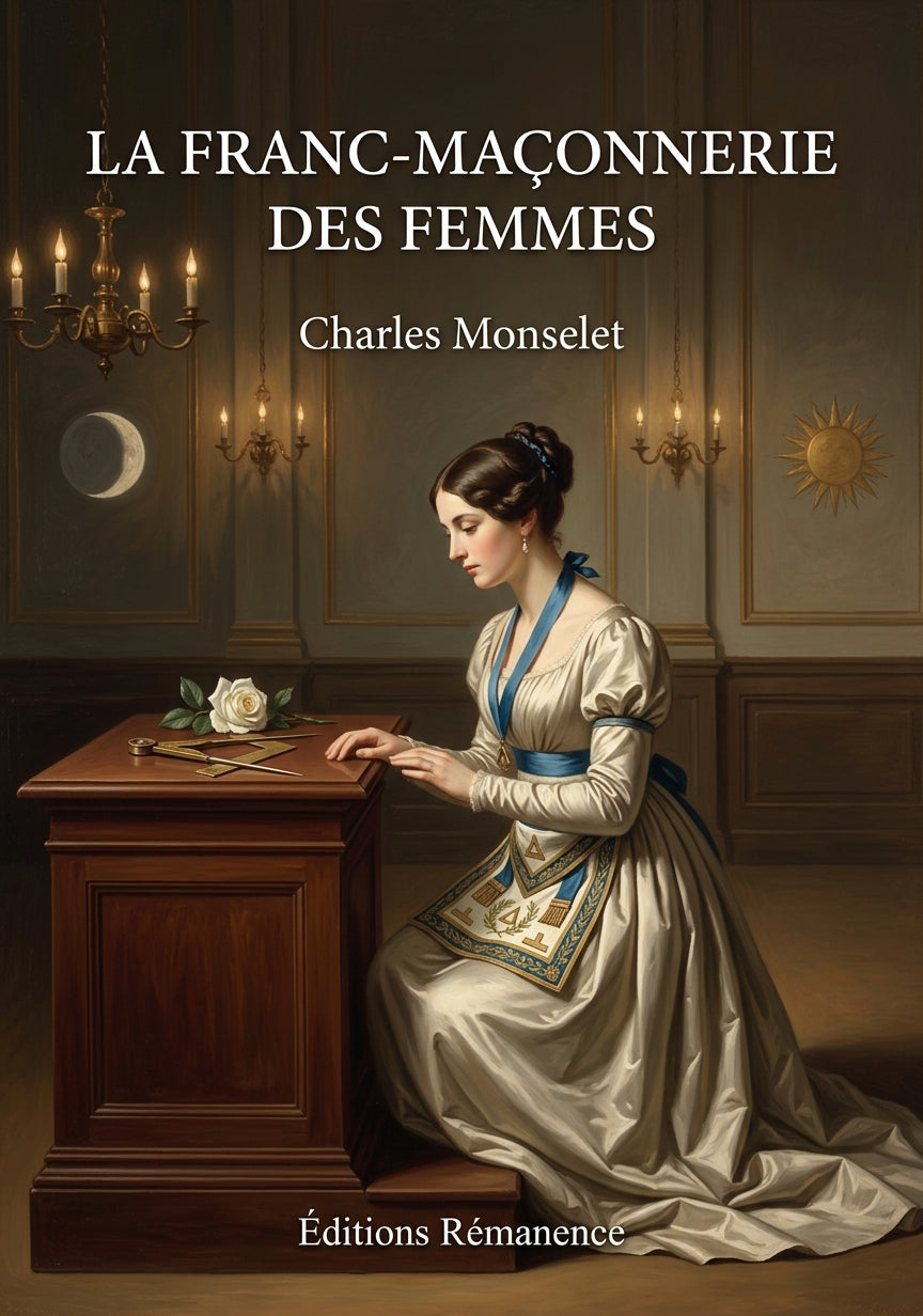 Livre La Franc-maçonnerie des femmes par Charles Monselet - Couverture - Editions Remanence