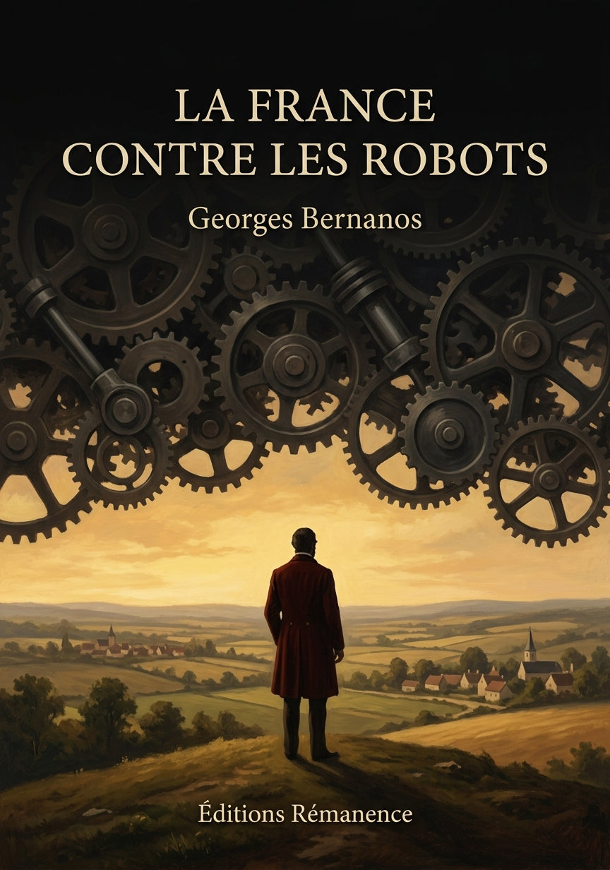 Livre La France contre les robots par Georges Bernanos - Couverture - Editions Remanence